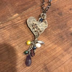 Sterling handcrafted heart necklace